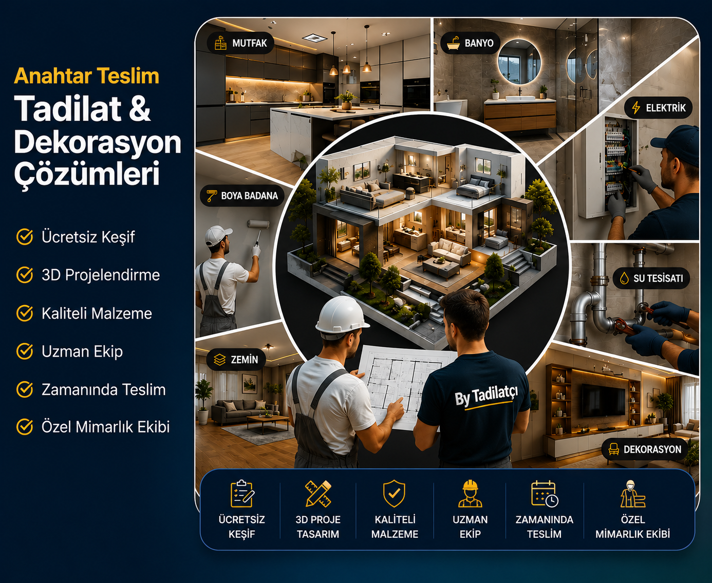 Mersin komple ev tadilatı örnek çalışma